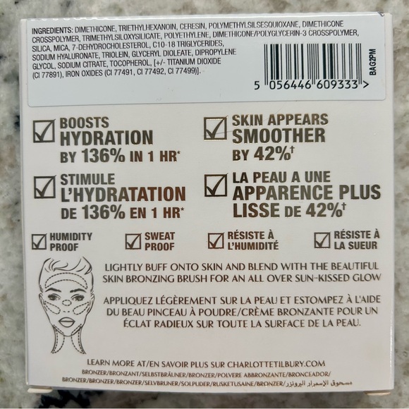 Charlotte Tilbury Beautiful Skin Sun-Kissed Glow Bronzer in Medium NEW - Picture 6 of 6